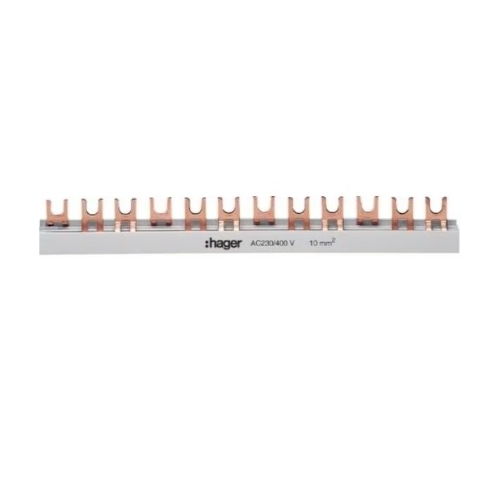 Izoliuota sujungimo šyna Hager KDN380A (3P, 57 mod., 10mm)