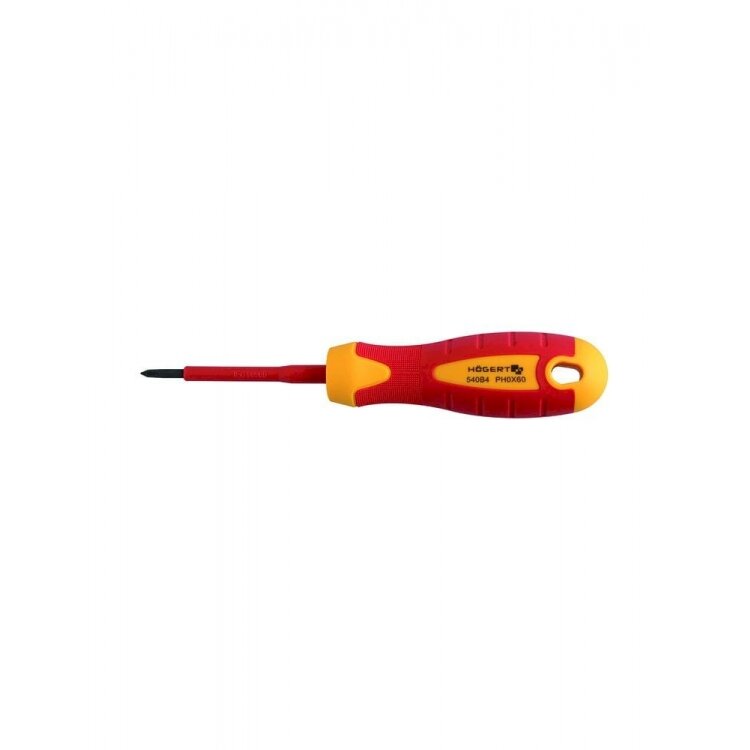 Izoliuotas kryžminis atsuktuvas Hogert HT1S924 (PH2, 100mm) Izoliuotas kryžminis atsuktuvas Hogert HT1S924 (PH2, 100mm)