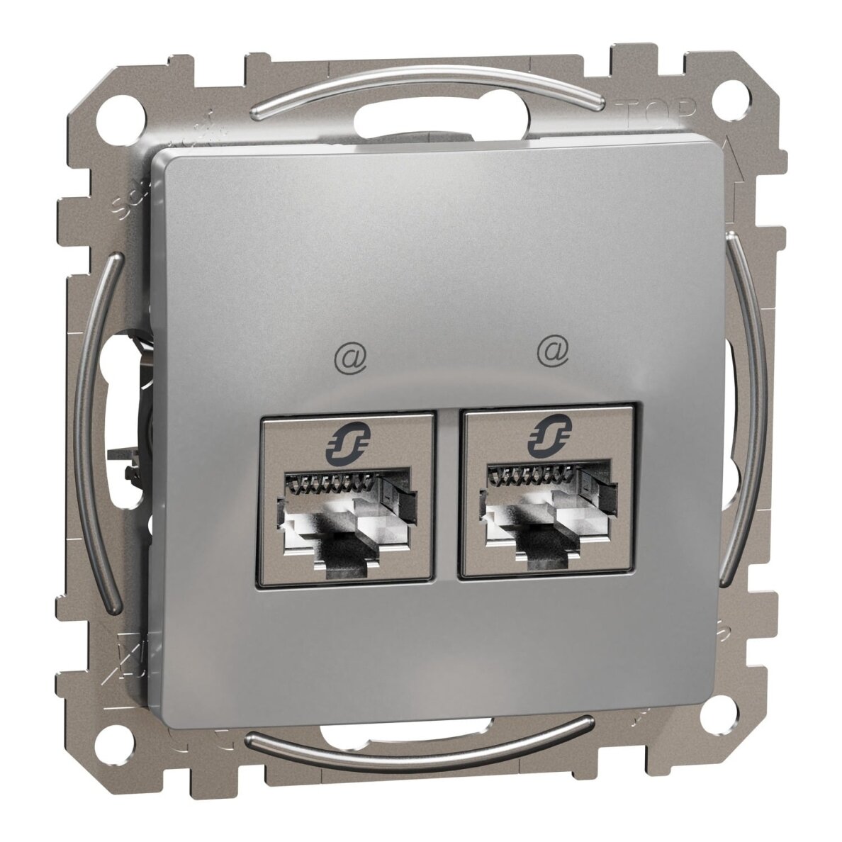 Kompiuterinis lizdas 2xRJ45 STP Schneider Sedna SDD113462S (aliuminis) Kompiuterinis lizdas 2xRJ45 STP Schneider Sedna SDD113462S (aliuminis)