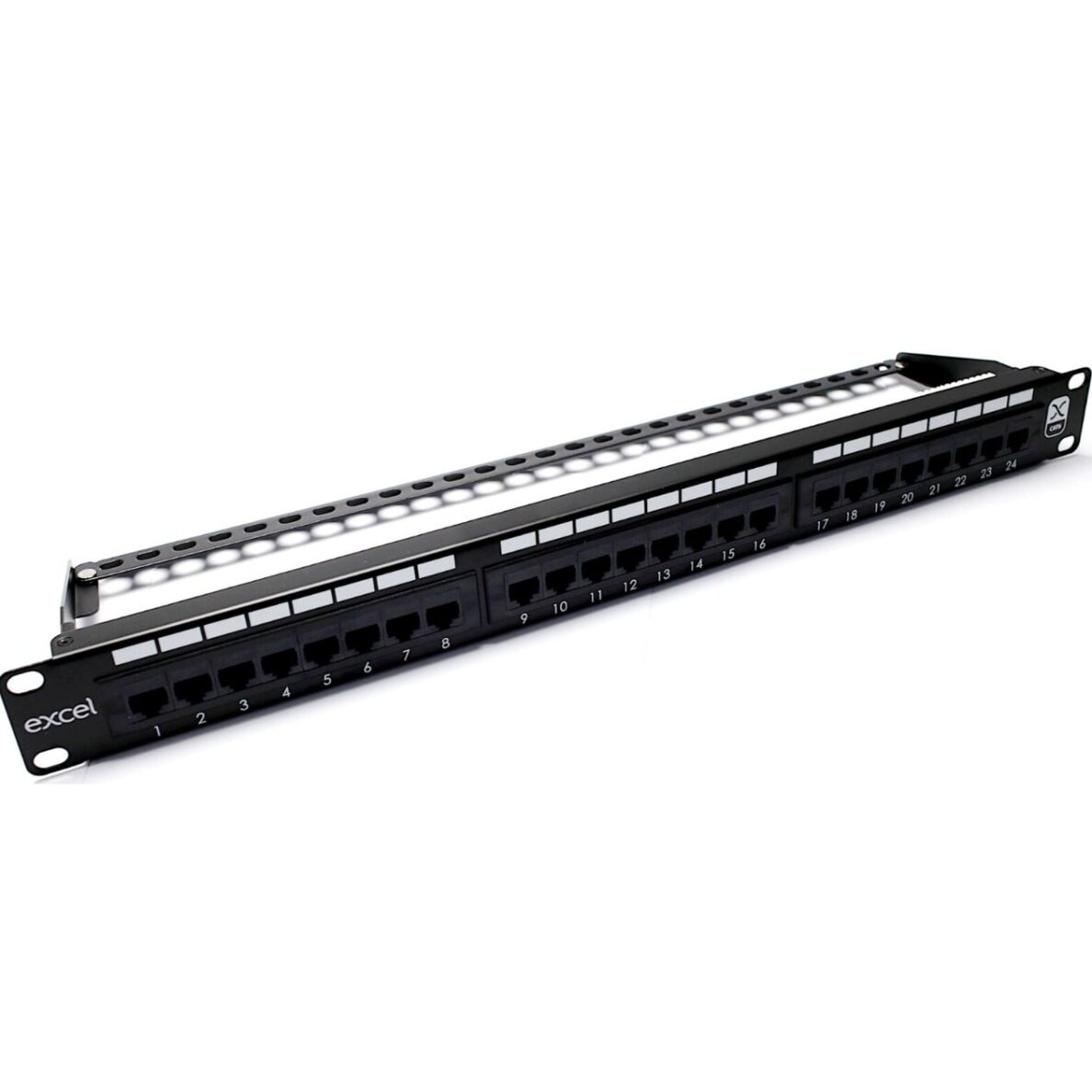 Komutacinė panelė Excel 100-304 (19\", 1U, Cat.6, 24 portų) Komutacinė panelė Excel 100-304 (19\", 1U, Cat.6, 24 portų)