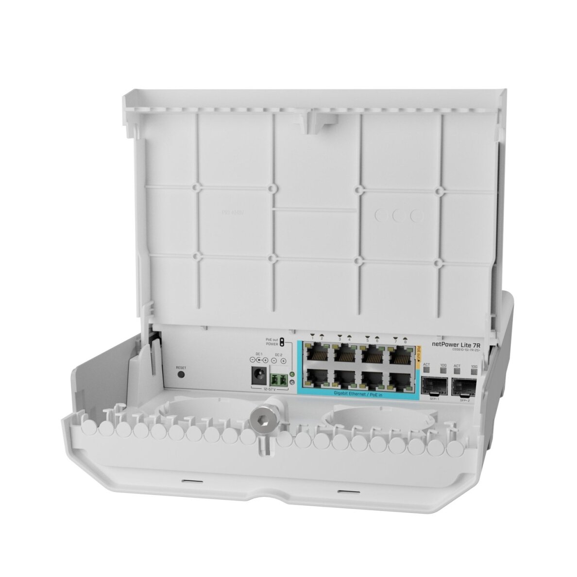 Komutatorius 8 prievadų Mikrotik CSS610-1Gi-7R-2S+OUT