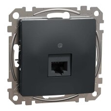 Kompiuterinis lizdas 1xRJ45 UTP Cat6 Schneider Electric Sedna Design SDD114461 (antracitas)