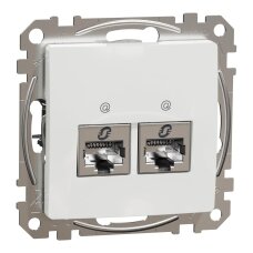 Kompiuterinis lizdas 2xRJ45 STP Schneider Sedna SDD111452S (baltas)
