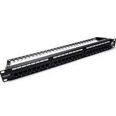 Komutacinė panelė Excel 100-304 (19\", 1U, Cat.6, 24 portų)