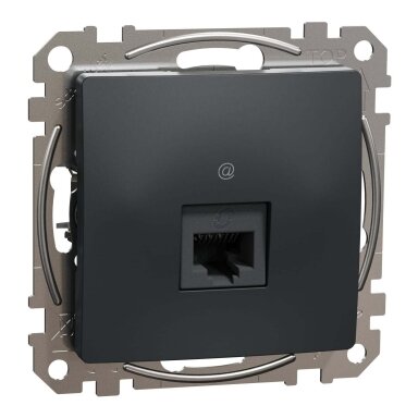 Kompiuterinis lizdas 1xRJ45 UTP Cat6 Schneider Electric Sedna Design SDD114461 (antracitas)