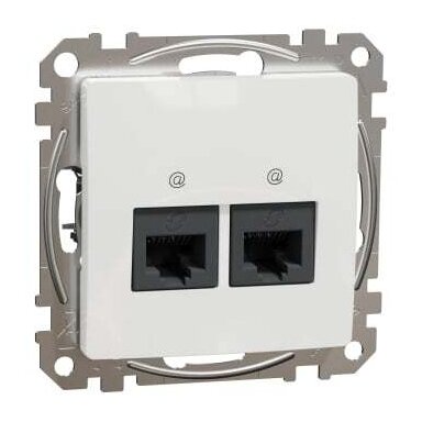 Kompiuterinis lizdas 2xRJ45 UTP cat.6 Schneider Electric Sedna Design SDD111462 (baltas)