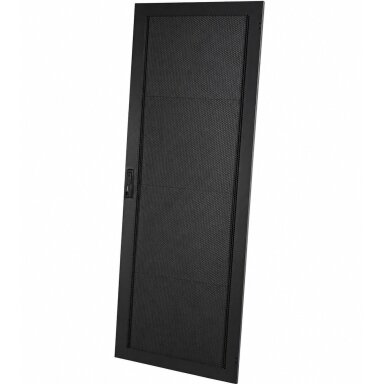 Komutacinės spintos metalinės durys WM1-618B (600 mm, 18U, su spyna, juodos)