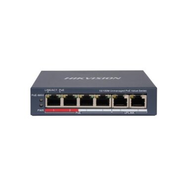 Komutatorius 6 prievadų Hikvision DS-3E0106P-E/M(B) Komutatorius 6 prievadų Hikvision DS-3E0106P-E/M(B)