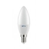 LED lemputė matinė žvakutė GTV LD-SMDC37-80 (8w, E14, 3000K)