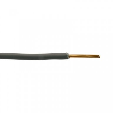Lietkabelis H07V-U (YDY) 1x2.5 mm2 vienagyslis laidas (monolitinis, juodas, 1 m)