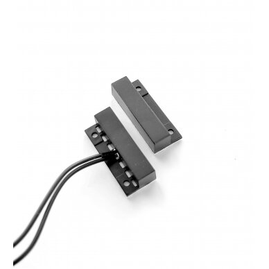 Lipnūs magnetiniai kontaktai (laidai iš vidurio, 33x7x9mm, juodi) Lipnūs magnetiniai kontaktai (laidai iš vidurio, 33x7x9mm, juodi)