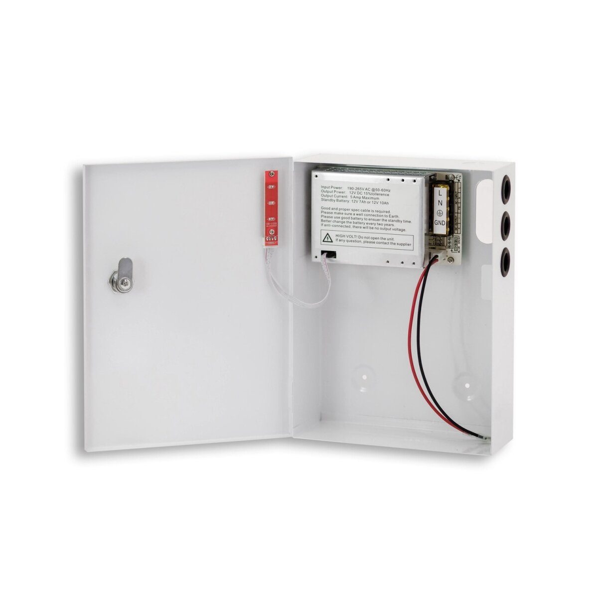 Maitinimo blokas su korpusu PowerBubble PBWD1205-01B (5A/12V, su akum. krovimu)
