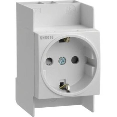 Modulinis kištukinis lizdas Hager SNS016 (16A, 250V, 2P+E) Modulinis kištukinis lizdas Hager SNS016 (16A, 250V, 2P+E)