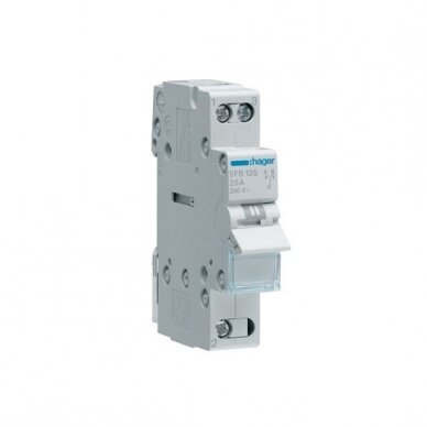 Modulinis perjungėjas Hager SFT125 (1P, 25A, 1 mod) Modulinis perjungėjas Hager SFT125 (1P, 25A, 1 mod)