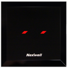 Nexwell Liečiamas dviejų polių jungiklis, juodas