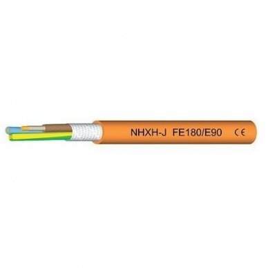 NHXH FE-180/E90 5x1.5 nedegus behalogenis kabelis Eupen (1m) NHXH FE-180/E90 5x1.5 nedegus behalogenis kabelis Eupen (1m)