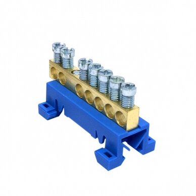 Nulinis gnybtas N7 Cu 7x16 mm2 Morek MAD0007N15 (mėlynas) Nulinis gnybtas N7 Cu 7x16 mm2 Morek MAD0007N15 (mėlynas)