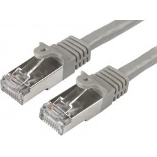 Patch cable (0.25m, SF/UTP, CAT6A(CAT7), LSZH, pilkas)