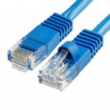 Patch kabelis (0.5m, UTP, CAT5e, PVC, mėlynas)