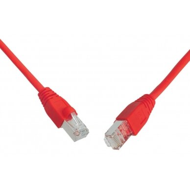 Patch kabelis (0.5m, SF/UTP, CAT5e, raudonas)
