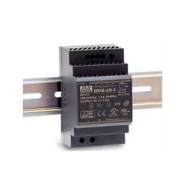 Power supply unit on DIN rail HDR-60-24 (with potentiometer, 2.5A/24V)