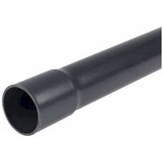 PVC vamzdis juodas 16mm su išplatintu galu 3m (25)
