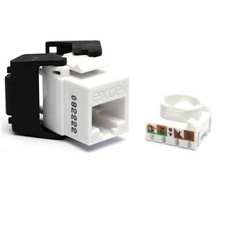 RJ45 lizdas Excel 100-215-WT-24 (Cat.6, UTP, keystone, 24vnt) RJ45 lizdas Excel 100-215-WT-24 (Cat.6, UTP, keystone, 24vnt)