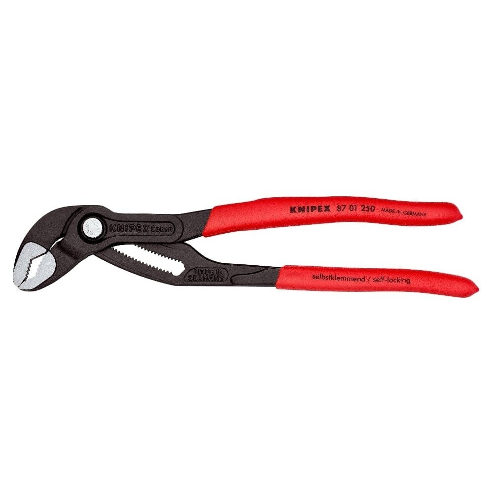 Santechninės replės Knipex 87 01 250 (reguliuojamas plotis 50–250 mm) Santechninės replės Knipex 87 01 250 (reguliuojamas plotis 50–250 mm)