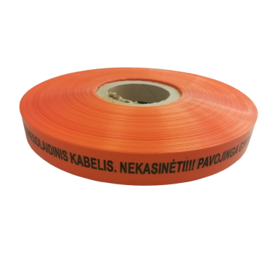 Signalinė juosta \"Šviesolaidinio kabelis\" 0.5mm x 300mm (250m) Signalinė juosta \"Šviesolaidinio kabelis\" 0.5mm x 300mm (250m)