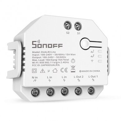 SONOFF išmanusis 2 kanalų jungiklis Wi-Fi SONOFF išmanusis 2 kanalų jungiklis Wi-Fi