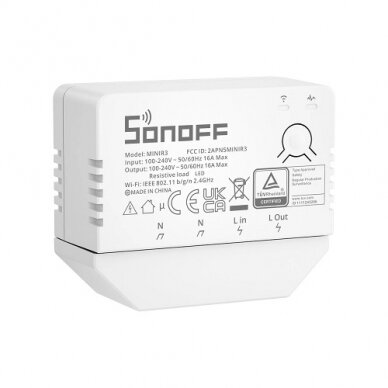 SONOFF MINIR3 išmanusis 1 kanalo jungiklis Wi-Fi
