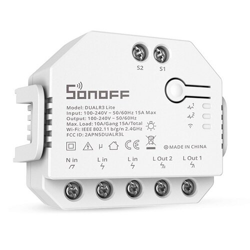 SONOFF išmanusis 2 kanalų jungiklis Wi-Fi SONOFF išmanusis 2 kanalų jungiklis Wi-Fi