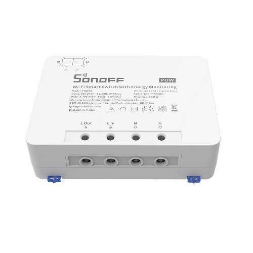 SONOFF PowR3 išmanusis 1 kanalo jungiklis Wi-Fi su elektros sąnaudų apskaita