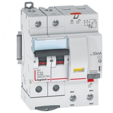 Srovės nuotekio relė su automatiniu jungikliu Legrand 411161 (C, 32A, 4P, 30mA, 230V) Srovės nuotekio relė su automatiniu jungikliu Legrand 411161 (C, 32A, 4P, 30mA, 230V)
