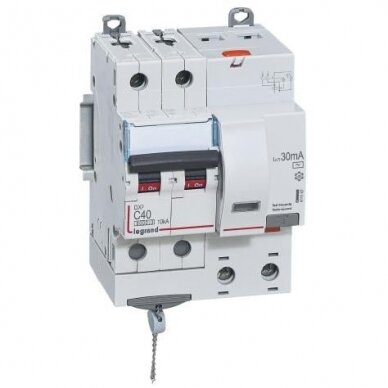 Srovės nuotekio relė su automatiniu jungikliu Legrand 411162 (C, 40A, 2P, 30mA, 230V) Srovės nuotekio relė su automatiniu jungikliu Legrand 411162 (C, 40A, 2P, 30mA, 230V)