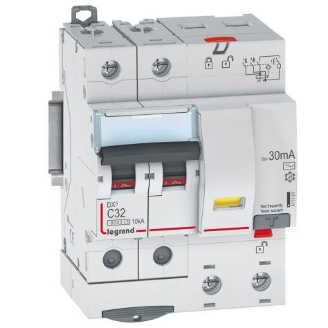 Srovės nuotekio relė su automatiniu jungikliu Legrand 411161 (C, 32A, 4P, 30mA, 230V) Srovės nuotekio relė su automatiniu jungikliu Legrand 411161 (C, 32A, 4P, 30mA, 230V)