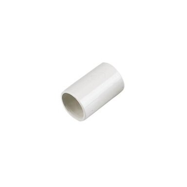 Tiesus sujungimas 16mm vamzdžiams su išplatintu galu, baltas (100)