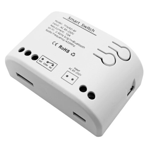 TUYA išmanusis 1 kanalo jungiklis, Wi-Fi, RF, 10A, AC 85-250V TUYA išmanusis 1 kanalo jungiklis, Wi-Fi, RF, 10A, AC 85-250V
