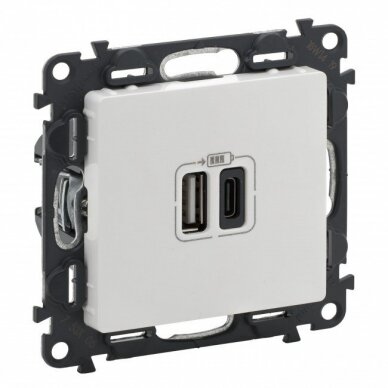 USB dviguba C + A tipo rozetė Valena Life Legrand 753106 USB dviguba C + A tipo rozetė Valena Life Legrand 753106