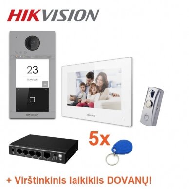 Hikvision IP vaizdo telefonsynės komplektas DOMO-1, vieno abonento