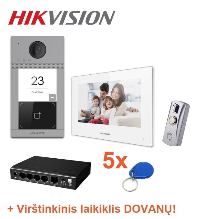 Hikvision IP vaizdo telefonsynės komplektas DOMO-1, vieno abonento